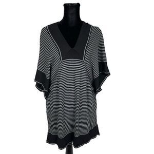 BCBGMaxAzria Knit Stripe Y2K Tunic Blouse - Women’s L